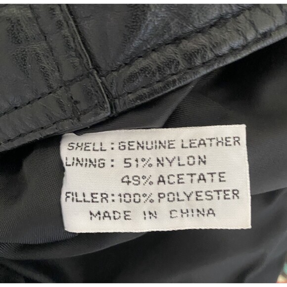 Hill & Archer Black Leather Bomber Jacket | Zip Snap Front Lined Classic Fit 46 - Picture 6 of 7